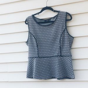 Apt9 Sleeveless Leather Ribbed Dress/Casual Blouse